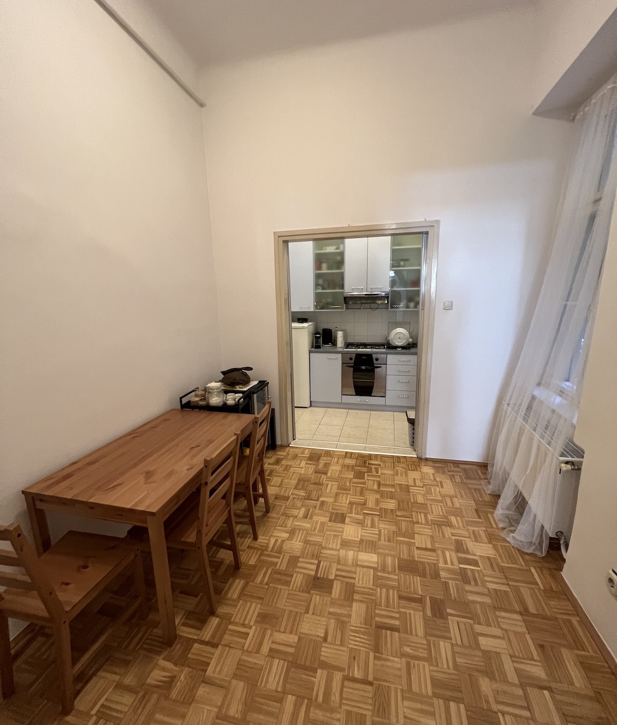 Dining room and kitchen